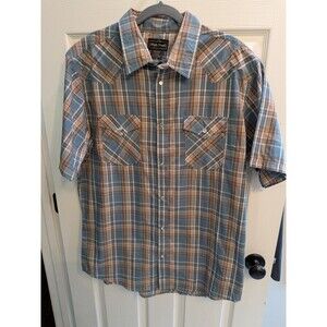 High Noon Plaid Western Short Sleeve Snap Men's Shirt